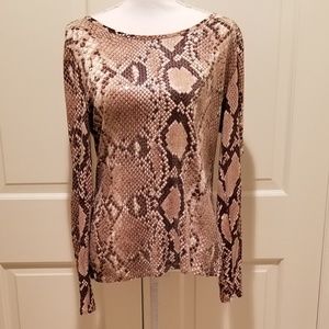 MICHAEL Michael Kors Embelished Python Top EUC
